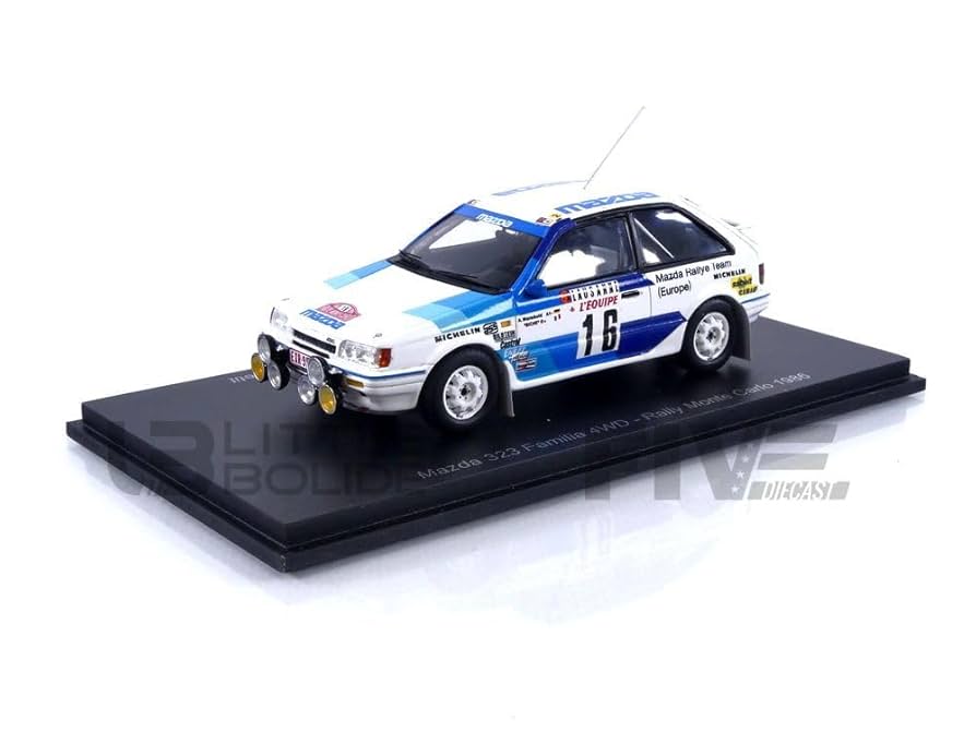 1/43 スパークミニカー MAZDA323 4WD 1986モンテカルロ スパーク 1/43 マツダ 323 モンテカルロ ラリー 1986 No.14